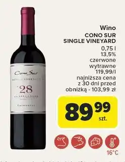 Carrefour Wino Cono Sur Single Vineyard Carmenere 28 oferta