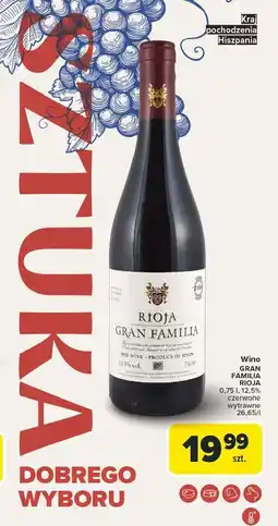 Carrefour Wino czerwone wytrawne Gran Familia Rioja oferta