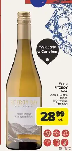 Carrefour Wino białe wytrawne Fitzroy Bay oferta