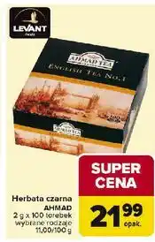 Carrefour Market Herbata ekspresowa z zawieszką Ahmad Tea London English No. 1 oferta