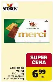 Carrefour Market Czekolada mleczna z kawałkami orzechów i migdałami Storck Merci oferta