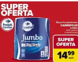 Carrefour Market Ręcznik papierowy jumbo Carrefour Essential oferta