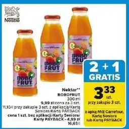 Carrefour Market Sok brzoskwinia-mango Bobo Frut oferta