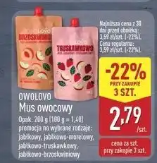 ALDI Mus jabłkowo-brzoskwiniowy Owolovo oferta
