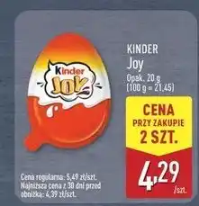 ALDI Jajko z niespodzianką Kinder Joy oferta