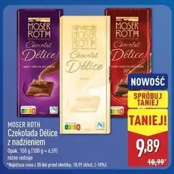 ALDI Czekolada mleczna z nadzieniem pralinowym Moser Roth oferta