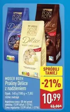 ALDI Praliny delice z czekoladą gorzką Moser Roth oferta