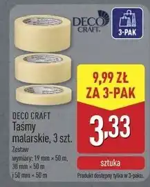 ALDI Zestaw taśm malarskich 19mm+38mm+50mm Deco Craft oferta