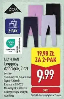 ALDI Legginsy 98-122 Lily & Dan oferta