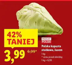 Lidl Kapusta stożkowa luzem polska Lidl oferta