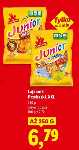 Lidl Przekąski Junior XXL różne rodzaje Lajkonik oferta