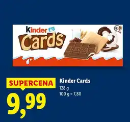 Lidl Wafelek Kinder Cards oferta