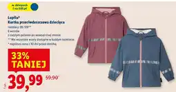 Lidl Kurtka przeciwdeszczowa Lupilu oferta