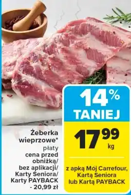 Carrefour Market Żeberka wieprzowe Carrefour oferta