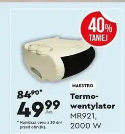 Biedronka Termowentylator Maestro oferta