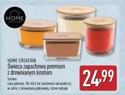 ALDI Świeca zapachowa premium z drewnianym knotem Home Creation oferta