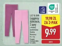 ALDI Legginsy prążkowane 92-116 Lily & Dan oferta
