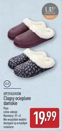 ALDI Clogsy ocieplane damskie 37-41 Up2Fashion oferta