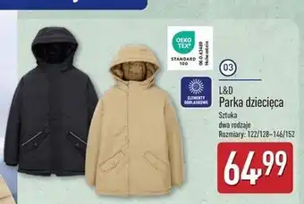 ALDI Parka dziecięca 122/128-146/152 L&D oferta