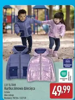 ALDI Kurtka dziecięca pikowana 98/104-122/128 Lily & Dan oferta