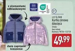 ALDI Kurtka dziecięca pikowana 98/104-122/128 Lily & Dan oferta