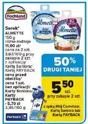 Carrefour Serek śmietankowy bez laktozy Hochland Almette oferta