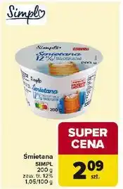 Carrefour Śmietana 12% Simpl oferta
