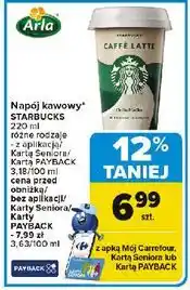 Carrefour Napój caffe latte Starbucks oferta