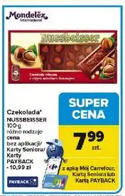 Carrefour Czekolada mleczna z całymi orzechami Alpen Gold Nussbeisser oferta