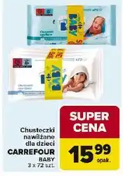 Carrefour Chusteczki nawilżane z lanliną i alantoniną Carrefour Baby oferta