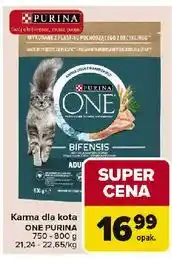 Carrefour Karma dla kota dual nature żurawina z łososiem Purina One oferta