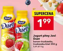 Lewiatan Jogurt pitny Jovi Duet banan-truskawka, truskawka-kiwi oferta
