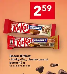 Lewiatan Baton KitKat chunky peanut butter oferta