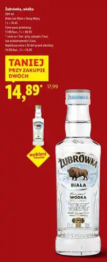 Lidl Żubrówka, wódka oferta