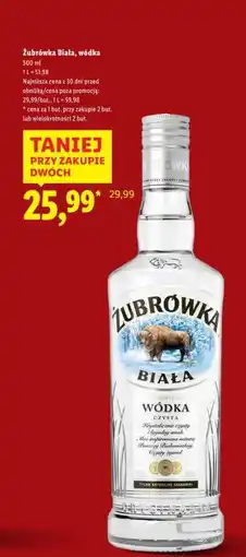 Lidl ŻUBRÓWKA BIAŁA Wódka oferta
