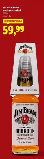 Lidl Jim Beam White, whiskey se sklenkou oferta