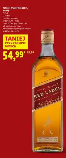 Lidl JOHNNIE WALKER RED LABEL Whisky oferta
