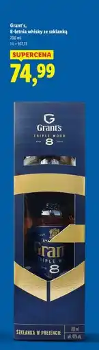 Lidl Grant's, 8-letnia whisky ze szklanką 700 ml oferta
