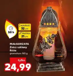 Kaufland MAŁGORZATA Znicz szklany Róża oferta