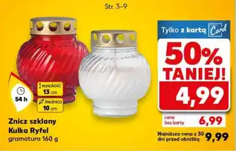Kaufland Znicz szklany Kulka Ryfel oferta