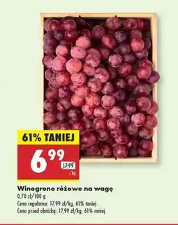 Biedronka Winogrono różowe na wagę oferta