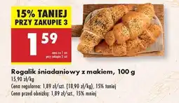 Biedronka Rogalik śniadaniowy z makiem, 100 g oferta