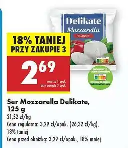 Biedronka Ser Mozzarella Delikate 125 g oferta