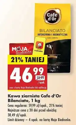 Biedronka Kawa ziarnista Cafe d'Or Bilanciato , 1 kg oferta