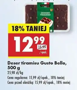 Biedronka Deser tiramisu Gusto Bello 500 g oferta