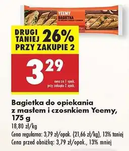 Biedronka Bagietka do opiekania z masłem i czosnkiem Yeemy, 175 g oferta
