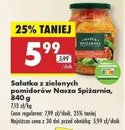 Biedronka Sałatka z zielonych pomidorów Nasza Spiżarnia, 840 g oferta
