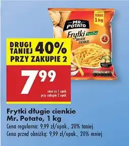 Biedronka Frytki długie cienkie Mr. Potato 1 kg oferta
