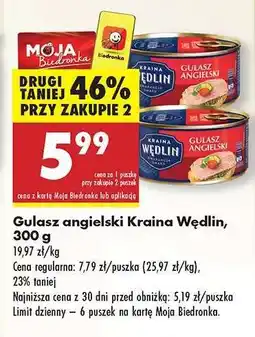 Biedronka Gulasz angielski Kraina Wędlin, 300 g oferta