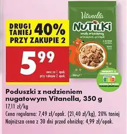 Biedronka Poduszki z nadzieniem nugatowym Vitanella, 350 g oferta